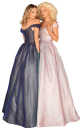 Clarisse 8231 Dress Turquoise-Royal