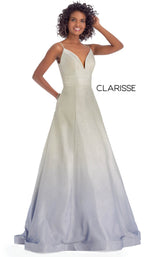 1 of 8 Clarisse 8233 Dress Champagne-Lilac-Ombre