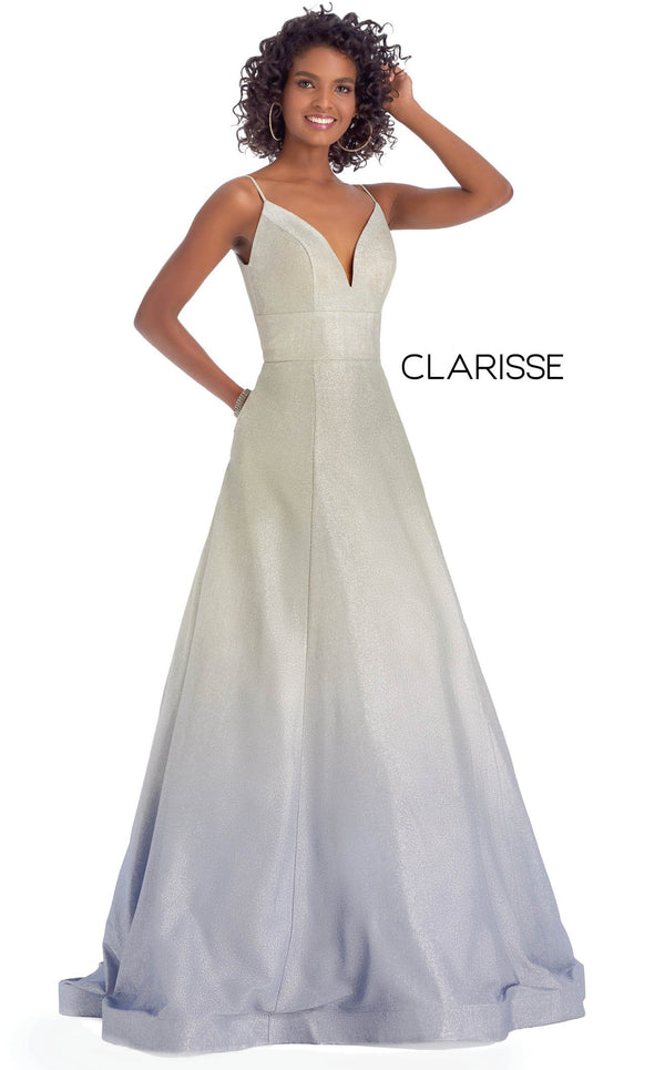 Clarisse 8233 Dress Champagne-Lilac-Ombre