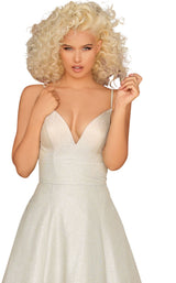 7 of 8 Clarisse 8233 Dress Champagne-Wine-Ombre