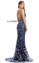 2 of 4 Clarisse 8240 Dress Navy-Silver