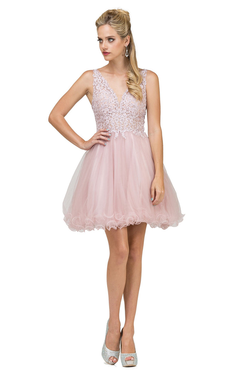 Dancing Queen 2054 Dress Dusty-Pink