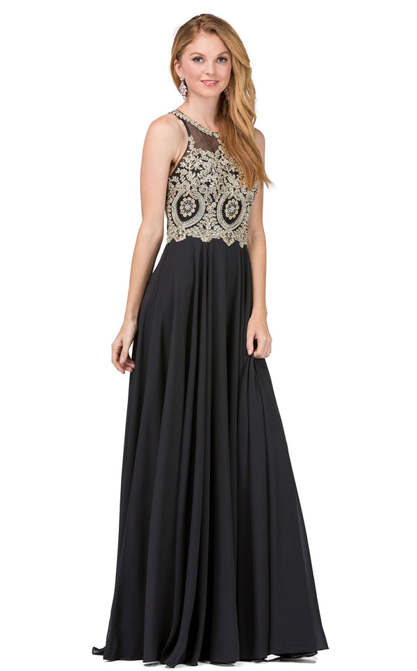 Dancing Queen 2234 Dress Black-Gold