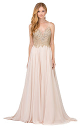 2 of 3 Dancing Queen 2259 Dress Champagne