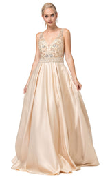 1 of 3 Dancing Queen 2512 Dress Champagne