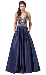 2 of 3 Dancing Queen 2512 Dress Navy