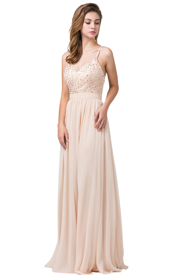 Dancing Queen 2571 Dress Champagne