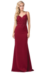 1 of 4 Dancing Queen 2620 Dress Burgundy