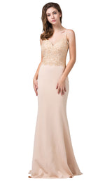 2 of 4 Dancing Queen 2620 Dress Champagne