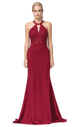 1 of 4 Dancing Queen 2787 Dress Burgundy