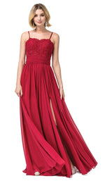 2 of 6 Dancing Queen 2789 Dress Burgundy