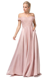 1 of 2 Dancing Queen 2837 Dress Rose-Gold