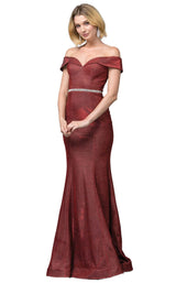 2 of 3 Dancing Queen 2871 Dress Burgundy