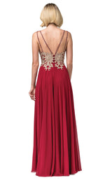 7 of 8 Dancing Queen 2890 Dress Burgundy-Gold