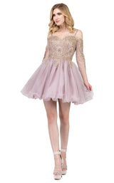 3 of 4 Dancing Queen 3001 Dress Dusty-Pink