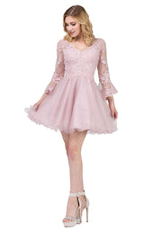 1 of 3 Dancing Queen 3015 Dress Dusty-Pink