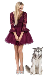 3 of 3 Dancing Queen 3015 Dress Wine