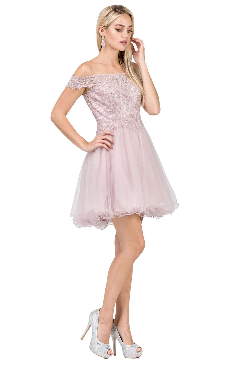 Dancing Queen 3018 Dress Dusty-Pink