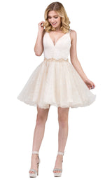 1 of 3 Dancing Queen 3019 Dress Champagne