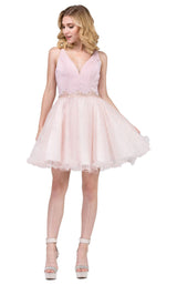 2 of 3 Dancing Queen 3019 Dress Dusty-Pink