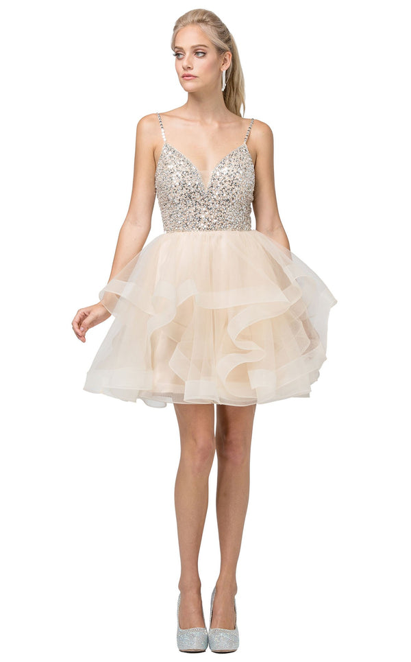 Dancing Queen 3050 Dress Champagne