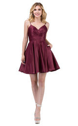 5 of 6 Dancing Queen 3059 Dress Wine
