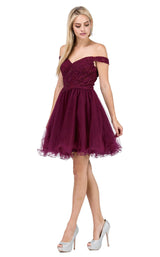 1 of 5 Dancing Queen 3070 Dress Burgundy