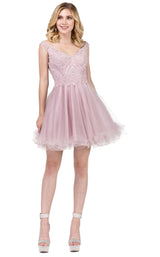 2 of 5 Dancing Queen 3070 Dress Dusty-Pink