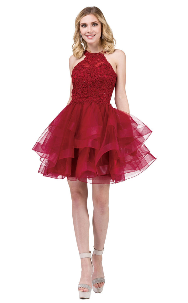 Dancing Queen 3078 Dress Burgundy