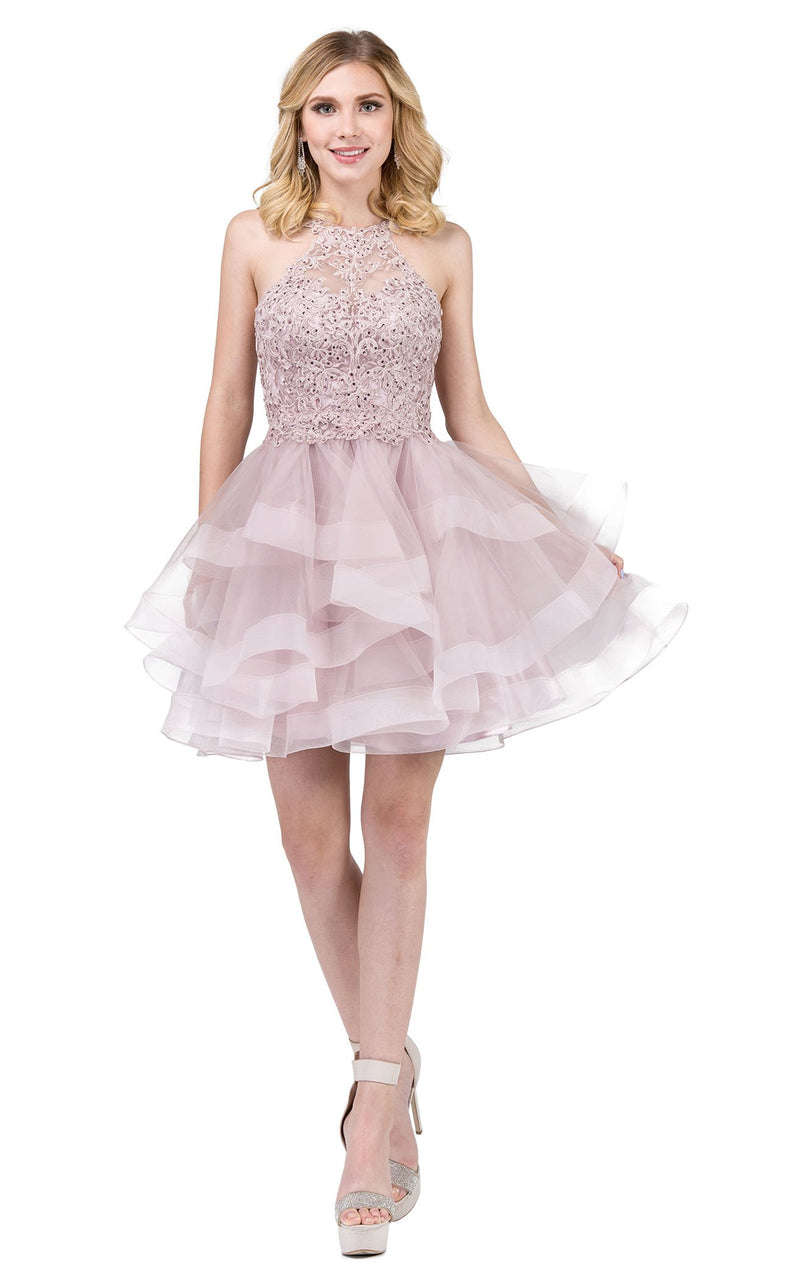 Dancing Queen 3078 Dress Dusty-Pink