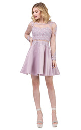 Dancing Queen 3094 Dress Dusty-Pink