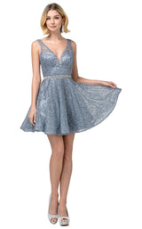 2 of 3 Dancing Queen 3126 Dress Steel-Blue