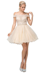 2 of 5 Dancing Queen 3167 Dress Champagne