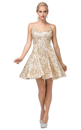 1 of 4 Dancing Queen 3196 Dress Gold
