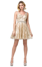 1 of 3 Dancing Queen 3200 Dress Gold