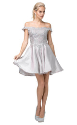 Dancing Queen 3203 Dress Silver-Blush