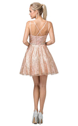 3 of 4 Dancing Queen 3227 Dress Rose-Gold