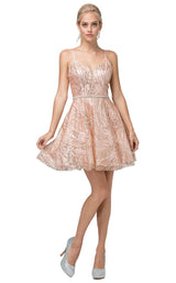 1 of 4 Dancing Queen 3227 Dress Rose-Gold