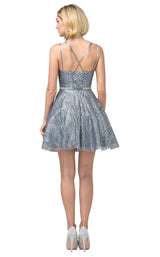 4 of 4 Dancing Queen 3227 Dress Steel-Blue