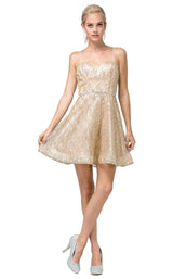 1 of 3 Dancing Queen 3229 Dress Gold