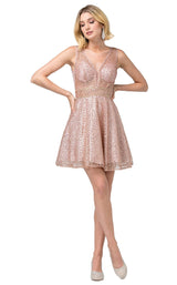 1 of 2 Dancing Queen 3230 Dress Rose-Gold