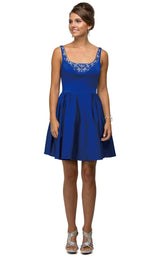 1 of 2 Dancing Queen 9493 Dress Royal-Blue