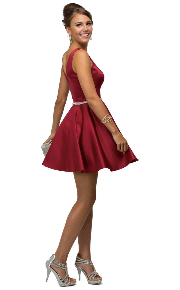 Dancing Queen 9504 Dress Burgundy