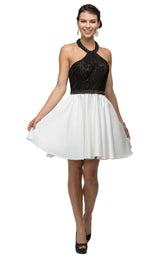 1 of 2 Dancing Queen 9509 Dress Black-White