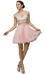1 of 2 Dancing Queen 9550 Dress Blush
