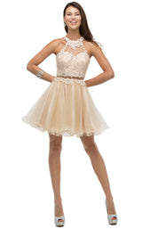 3 of 5 Dancing Queen 9631 Dress Champagne