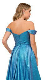 8 of 8 Nox Anabel E366 Dress Metallic-Blue