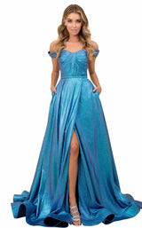 2 of 8 Nox Anabel E366 Dress Metallic-Blue