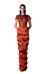 1 of 2 Edward Arsouni Couture FW0407 Orange