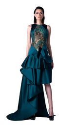 1 of 2 Edward Arsouni Couture FW0418 Green